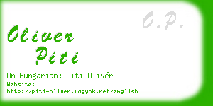 oliver piti business card